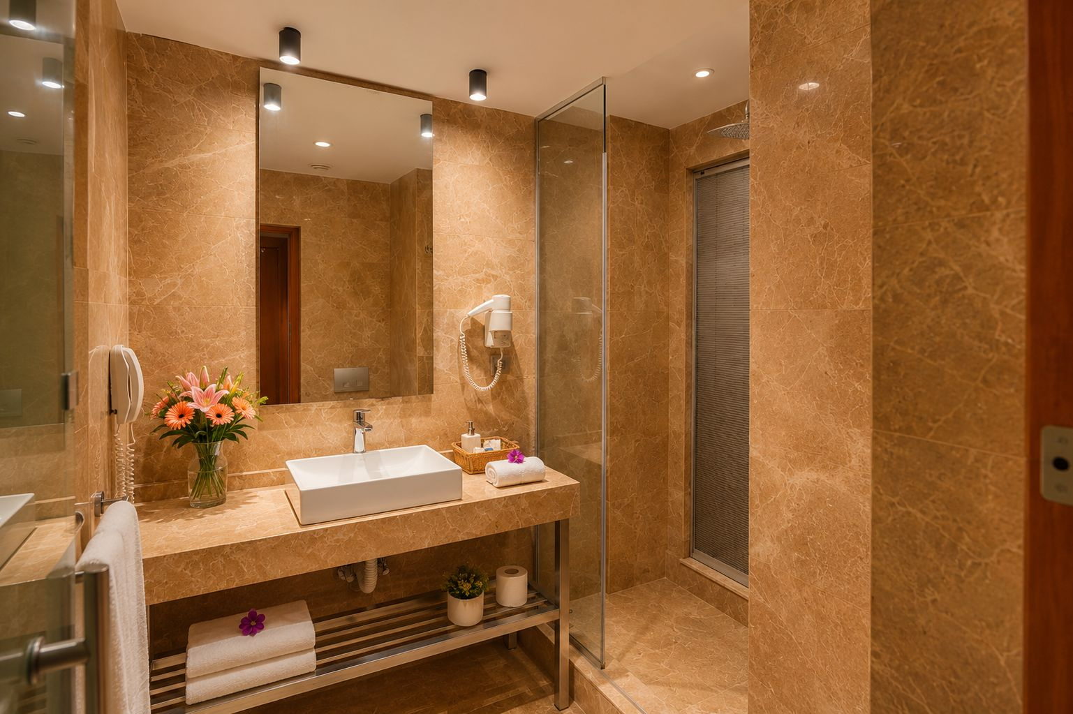 Basement 1+1 suite lavabo ve duş alanı